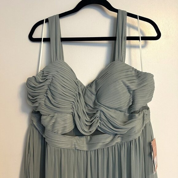 NWT Birdy Grey 1X Curve Elsye Bridesmaid Dress Mesh Sage Green Gown Wedding - Picture 13 of 13